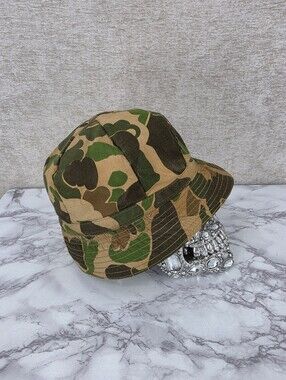 Duxbak Vintage Frogskin Camo Waxed Canvas Bucket Hat Hunting